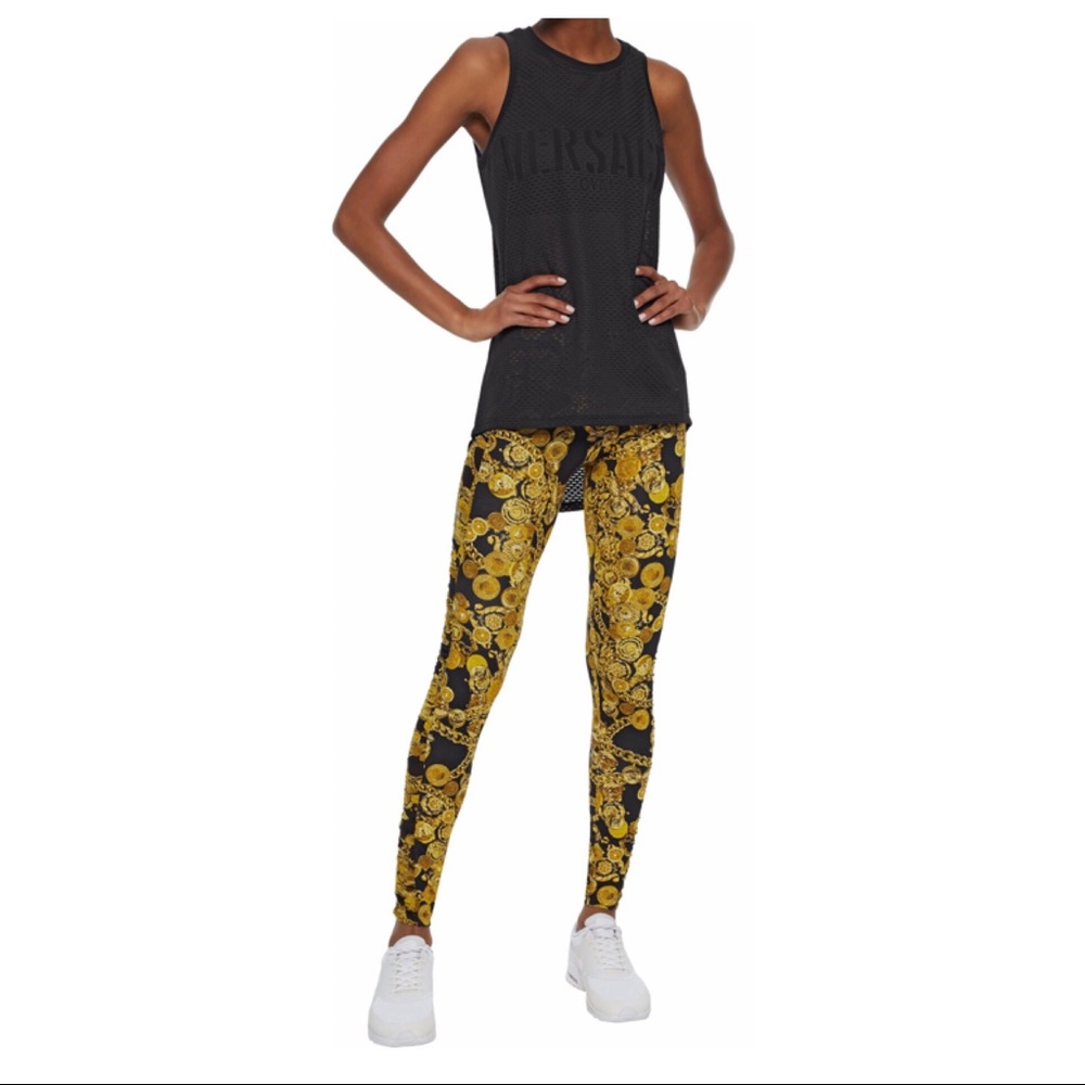 Versace Appliquéd Mesh Tank